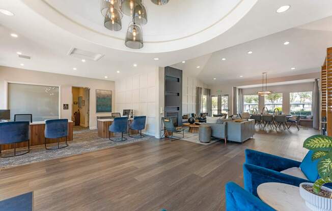 At Ascent at the Galleria, the leasing office and clubhouse are located side by side, offering convenience and easy access to both resident services and community amenities.