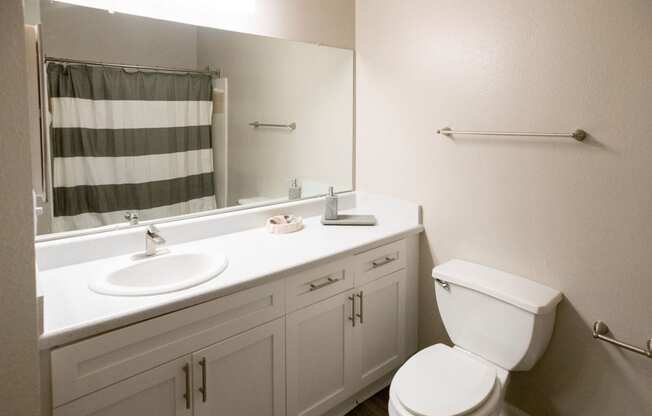 Bathroom with Large Vanityat Polos at Hudson Corners Apartments, South Carolina 29650