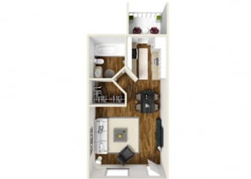 Studio, 1 bath, 405 sqft, $935