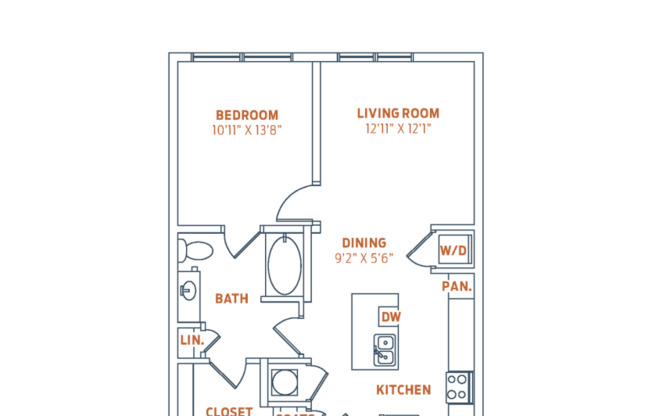 1 bed, 1 bath, 772 sqft, $1,838