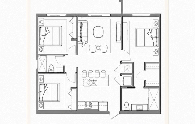 3 beds, 2 baths, 1,335 sqft, $3,700, Unit 210