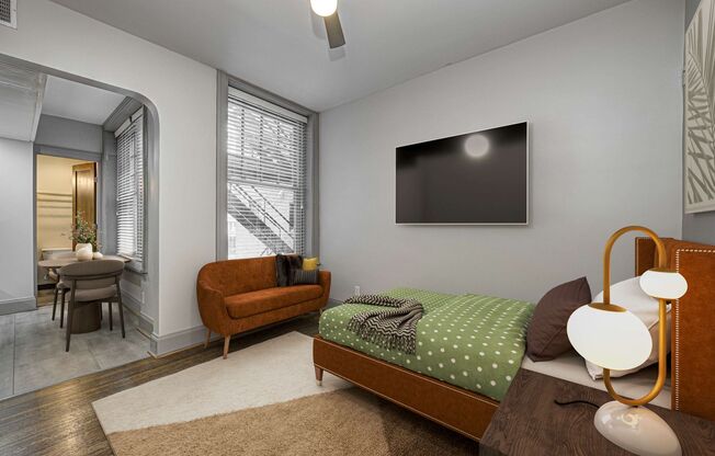 Studio, 1 bath, 313 sqft, $1,005, Unit 107