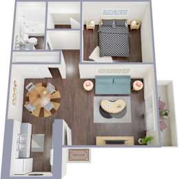 1 bed, 1 bath, 539 sqft, $1,129