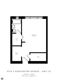 Studio, 1 bath, $1,135