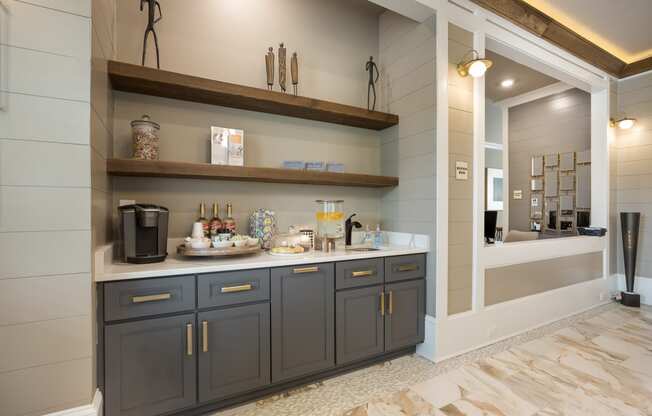 Refreshments Counter in Leasing Office at Capital Grand Apartments in Tallahassee, FL