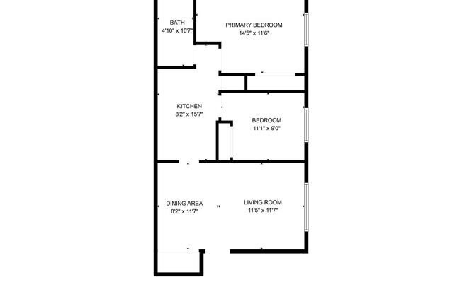 2 beds, 1 bath, 775 sqft, $1,099