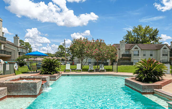 outdoor swimming pool at apartments 