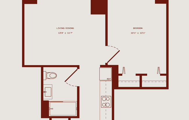 1 bed, 1 bath, $3,675, Unit 20R