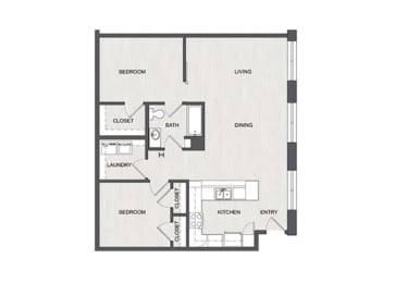 2 beds, 1 bath, 980 sqft, $1,374