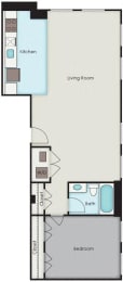 1 bed, 1 bath, 835 sqft, $1,859