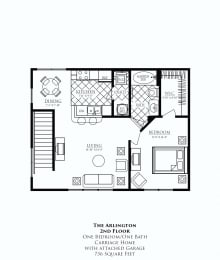 1 bed, 1 bath, 736 sqft, $2,636