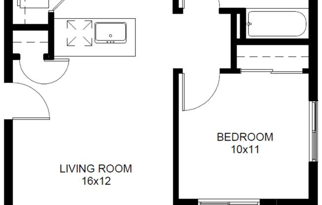 1 bed, 1 bath, 672 sqft, $1,515, Unit J104