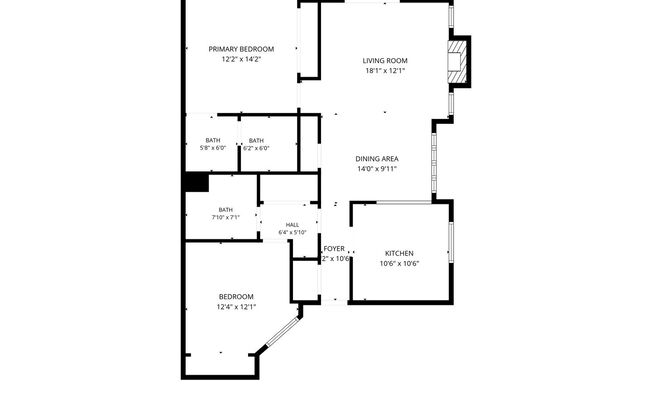 2 beds, 2 baths, $1,650, Unit UNIT 1022