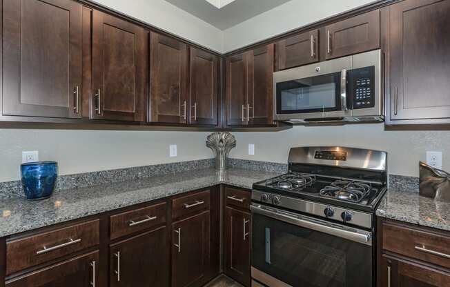 Wooden cabinet at Level 25 at Durango by Picerne, Las Vegas, NV
