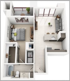 1 bed, 1 bath, 681 sqft, $1,715