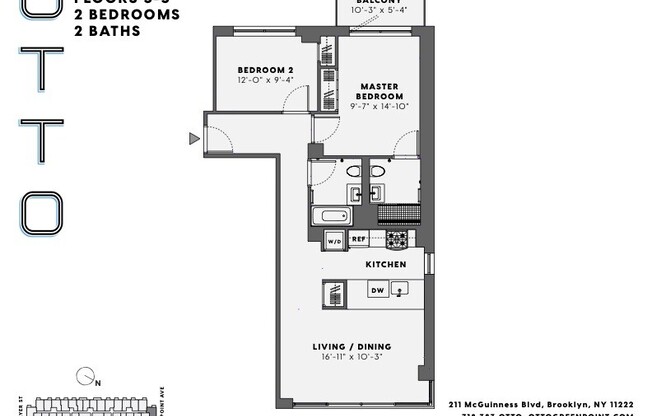 2 beds, 1 bath, $5,700, Unit 430
