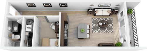 1 bed, 1 bath, 644 sqft, $1,982, Unit 411