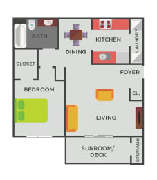 1 bed, 1 bath, 835 sqft, $1,342