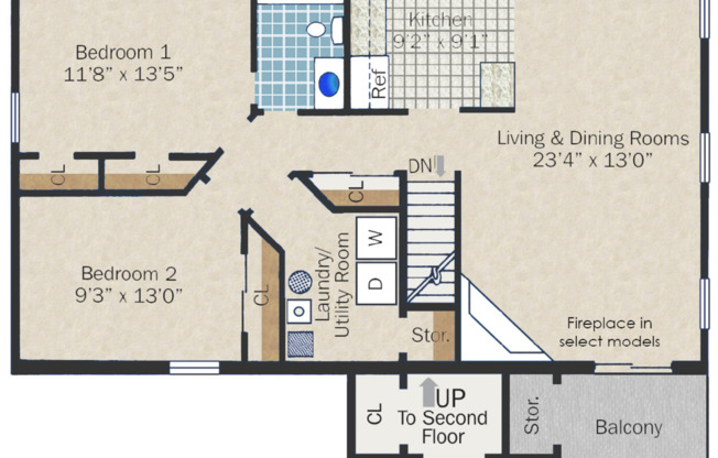 2 beds, 1 bath, 984 sqft, $2,335