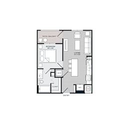 1 bed, 1 bath, 602 sqft, $1,323
