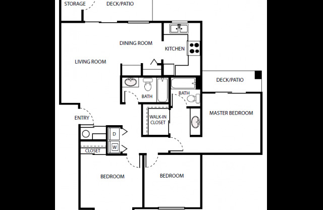 3 beds, 2 baths, 1,072 sqft, $2,148