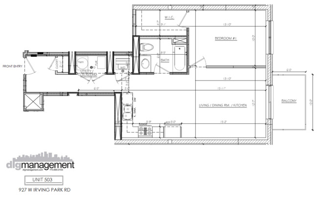 1 bed, 1 bath, 725 sqft, $2,750, Unit 927-503