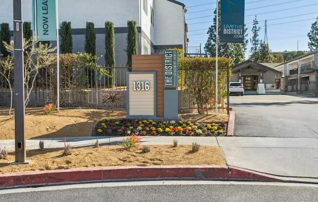 Front Entrance at The District Apartment Homes