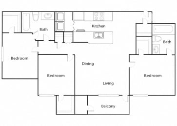 3 beds, 2 baths, 1,213 sqft, $1,637