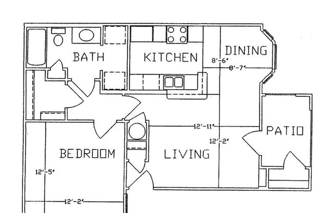 1 bed, 1 bath, 660 sqft, $1,400, Unit 518-u