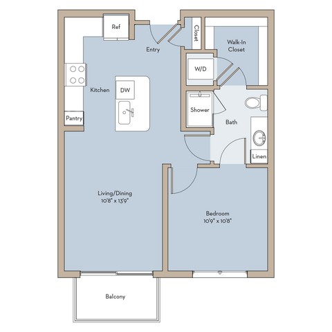 1 bed, 1 bath, 661 sqft, $2,117