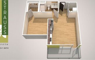 Studio, 1 bath, 554 sqft, $2,695, Unit 707