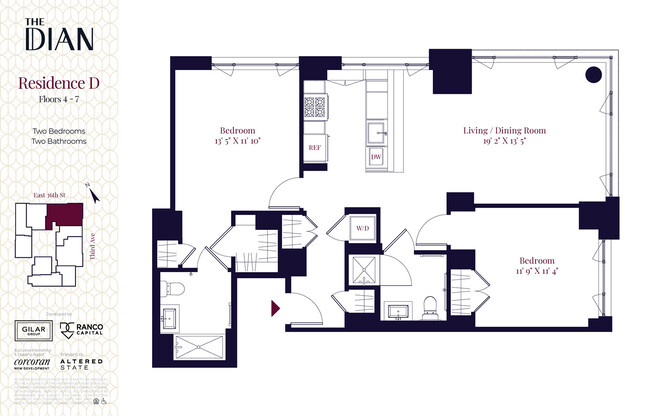 2 beds, 2 baths, $10,750, Unit 5D