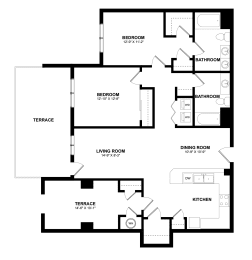2 beds, 2 baths, 1,180 sqft, $1,475