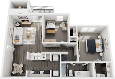 2 beds, 1 bath, 945 sqft, $1,128