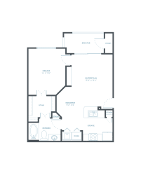 1 bed, 1 bath, 719 sqft, $1,034