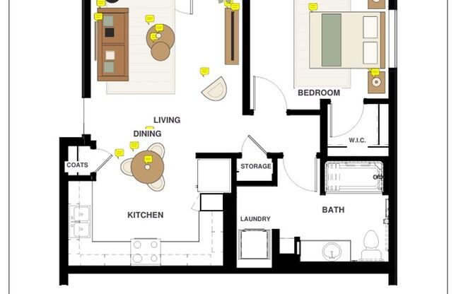 1 bed, 1 bath, 657 sqft, $1,265