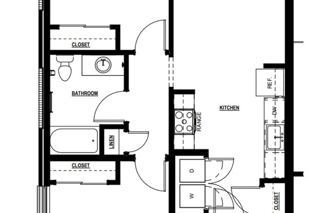2 beds, 1 bath, 825 sqft, $1,295, Unit #612