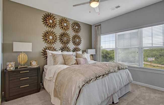 Master bedroom at York Woods at Lake Murray Apartment Homes, Columbia, South Carolina