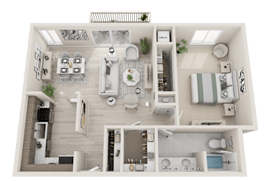 1 bed, 1 bath, 960 sqft, $1,359