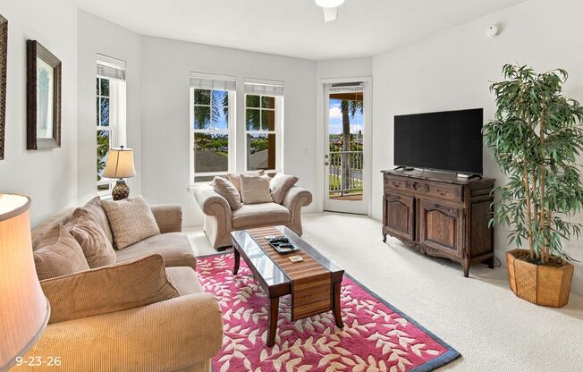 Fully Furnished 2 bedroom 2 bath at the Colony at the Peninsula!! $4500/month