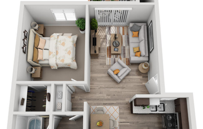 1 bed, 1 bath, 650 sqft, $1,319