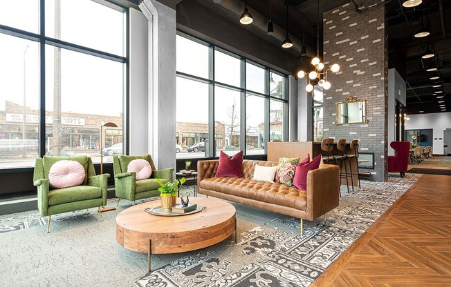 Indoor lounge at Harper Apartments in St Paul, MN