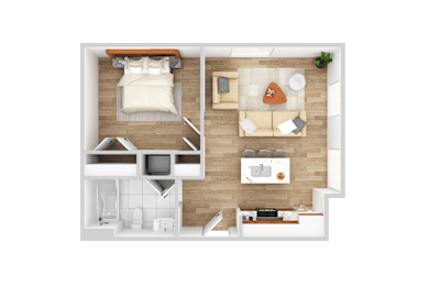 1 bed, 1 bath, 502 sqft, $1,145