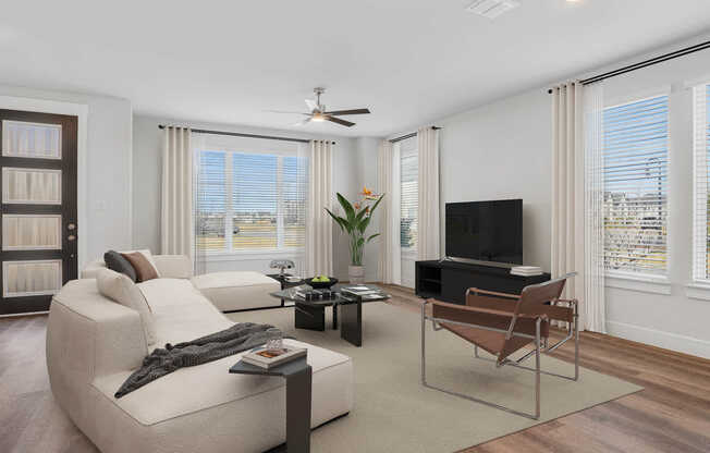 Living Room with Hard Surface Flooring