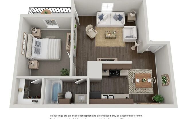 1 bed, 1 bath, 587 sqft, $815, Unit 080
