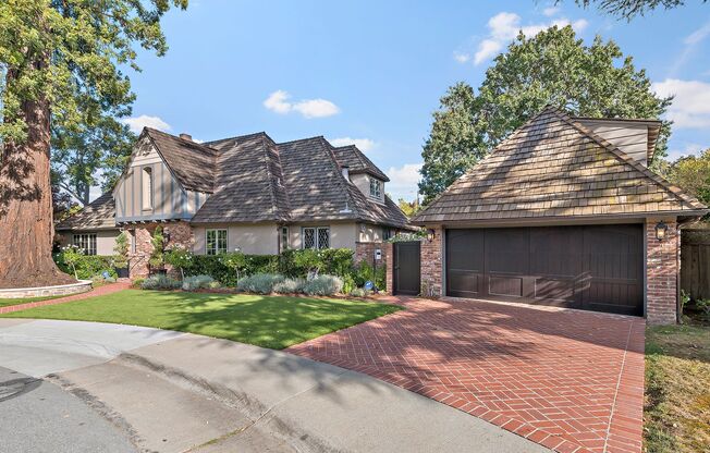 Exquisite English Tudor Estate on Private Cul-de-Sac | Guest House, Pool & Expansive Grounds