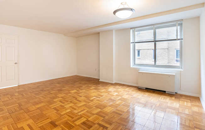 Living Room with Parquet Flooring
