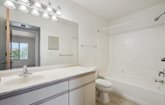 Bathroom with Large Mirror