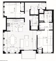 2 beds, 2 baths, 1,156 sqft, $2,370