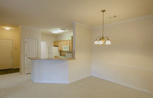 dinning room with light